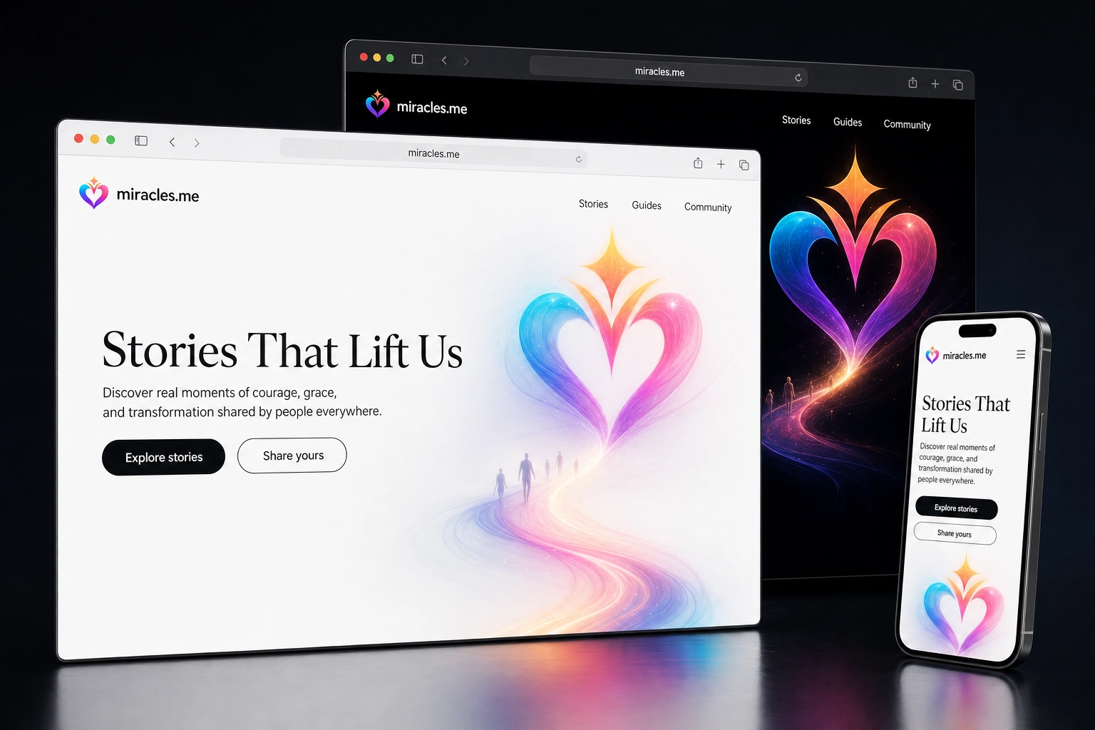 miracles.me website concept preview