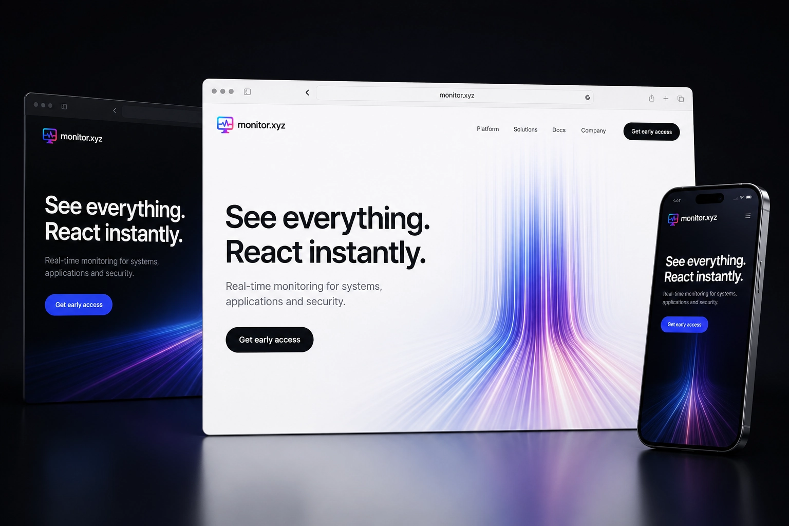 monitor.xyz website concept preview