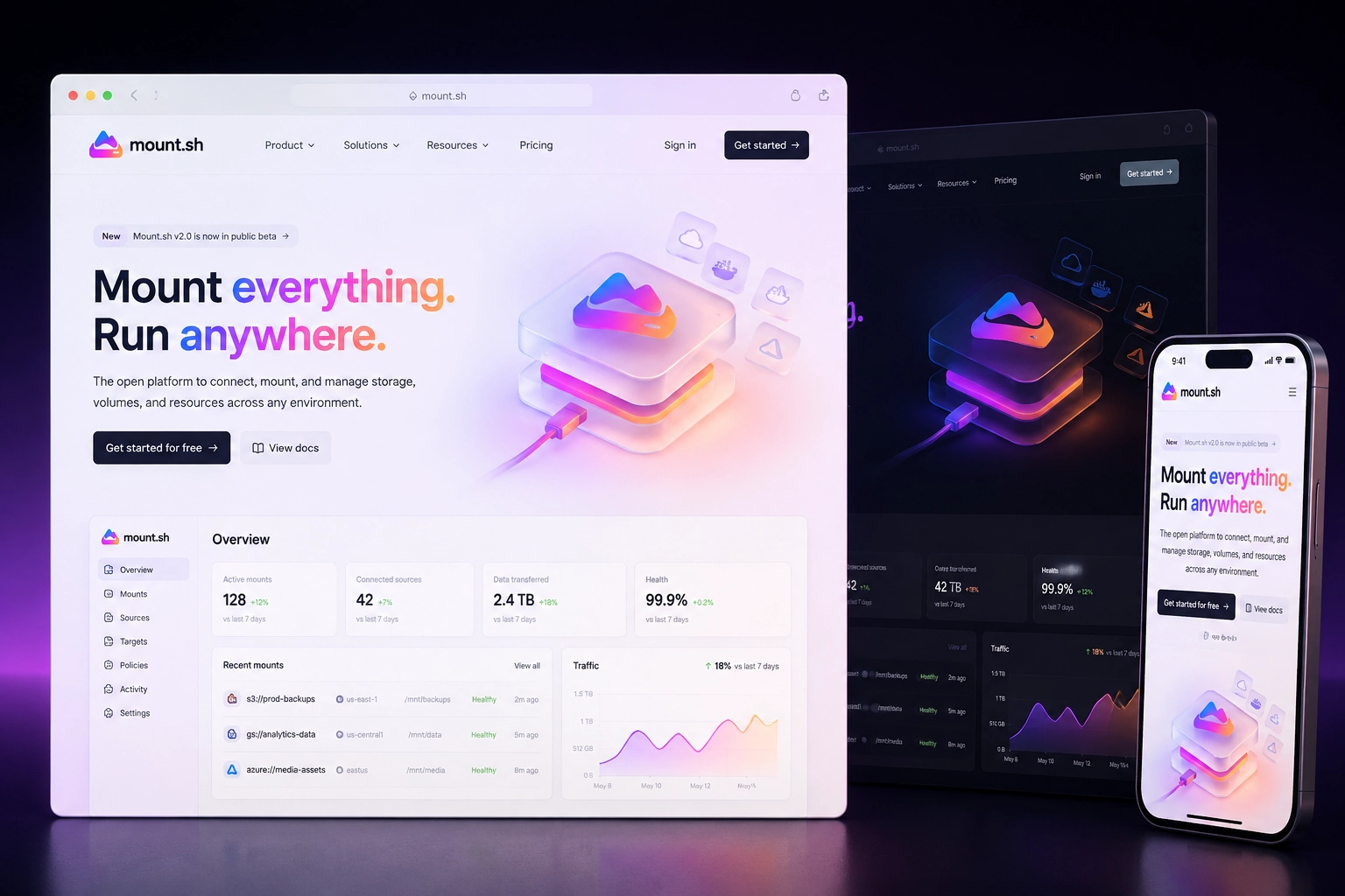 mount.sh website concept preview