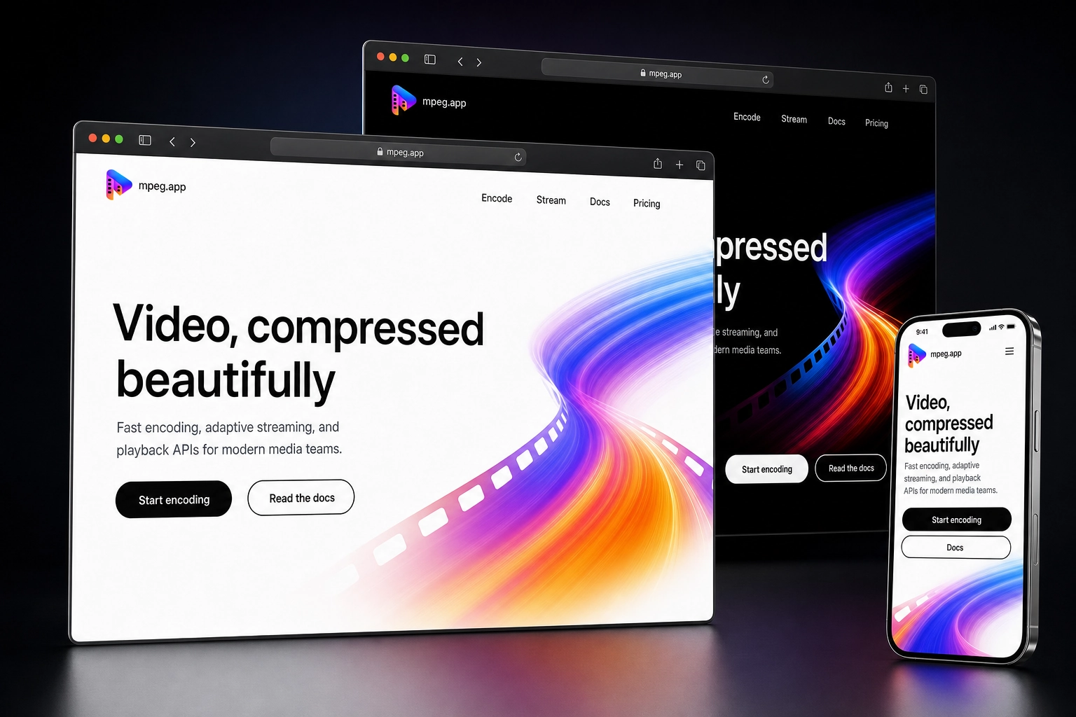 mpeg.app website concept preview