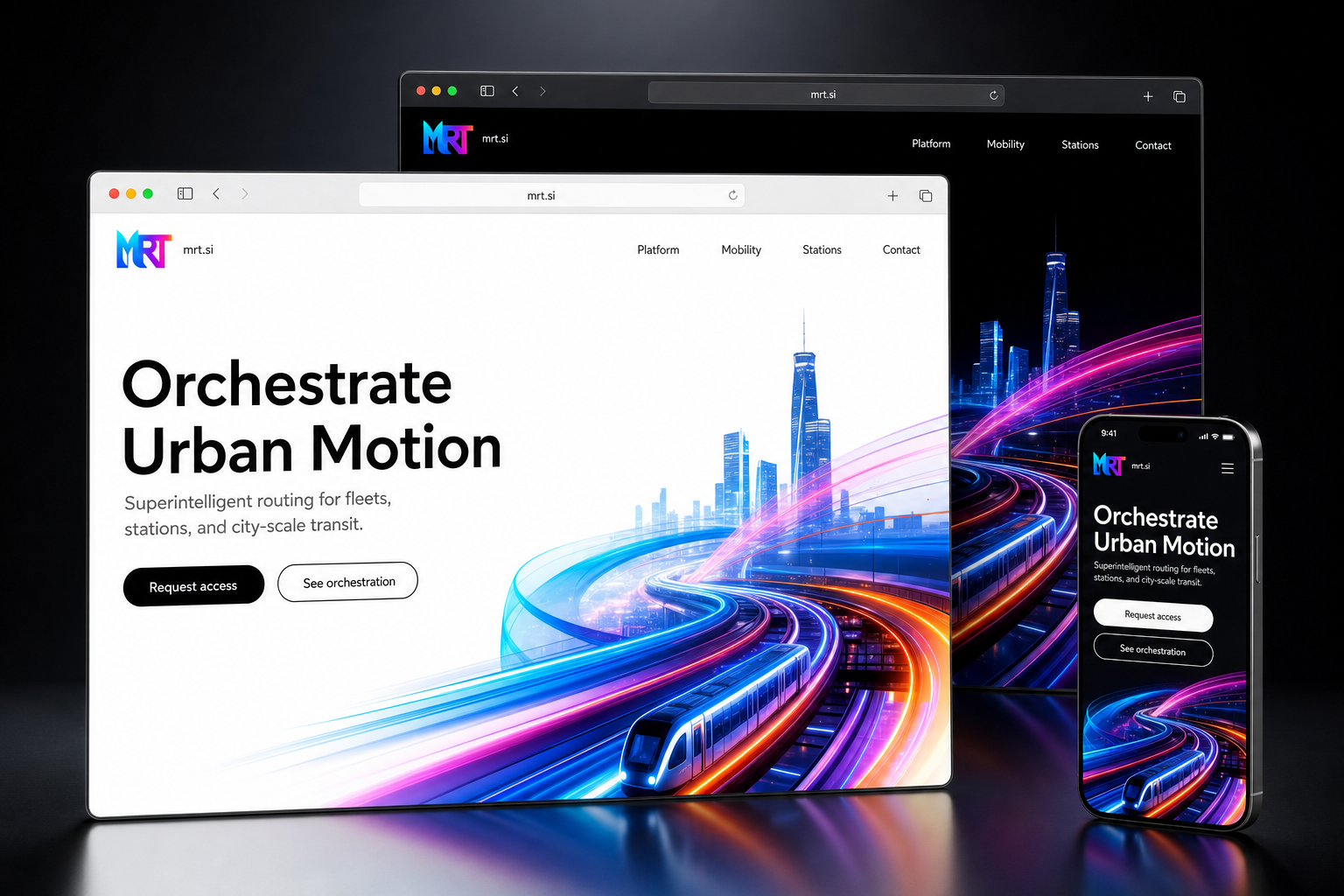 mrt.si website concept preview enlarged