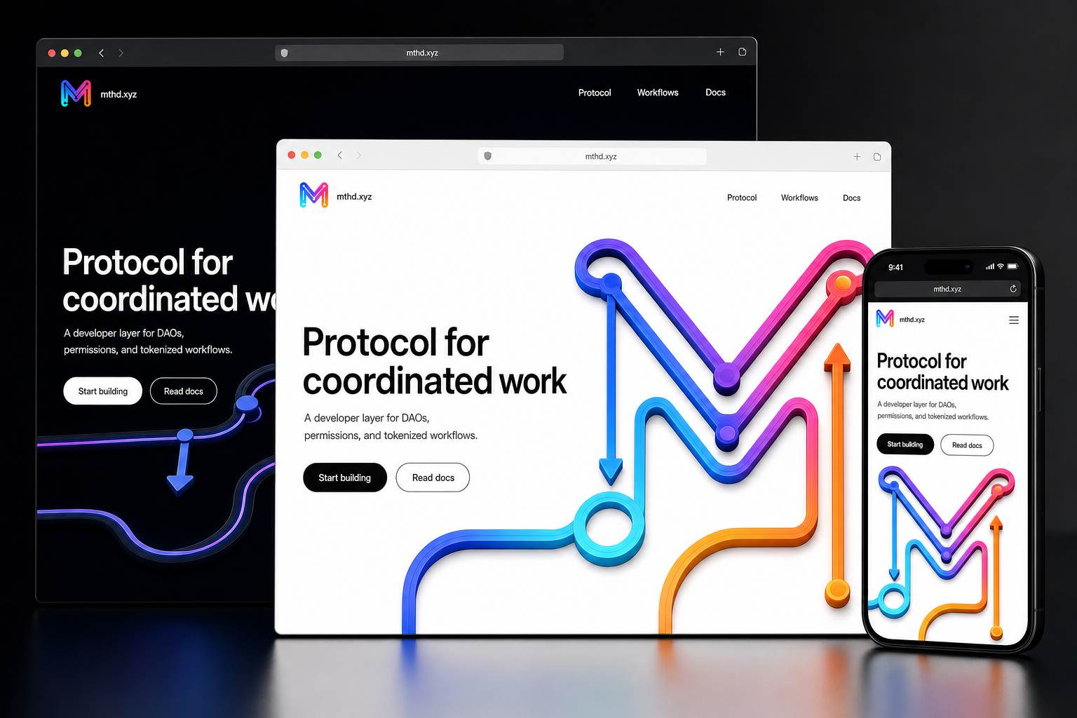 mthd.xyz website concept preview enlarged