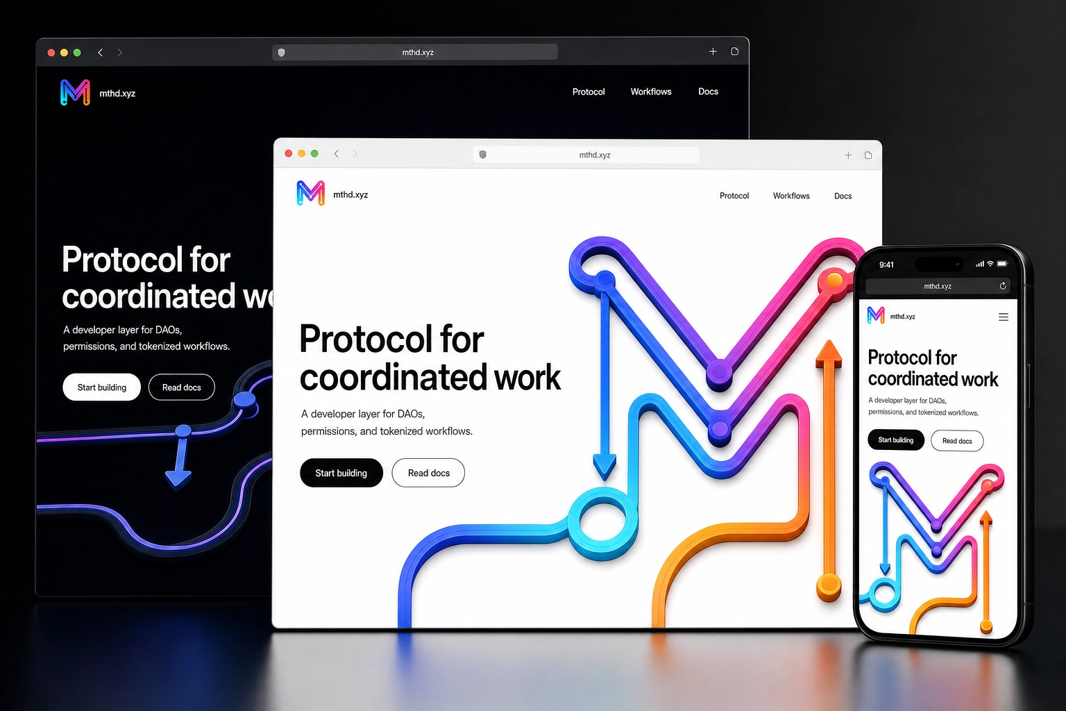 mthd.xyz website concept preview