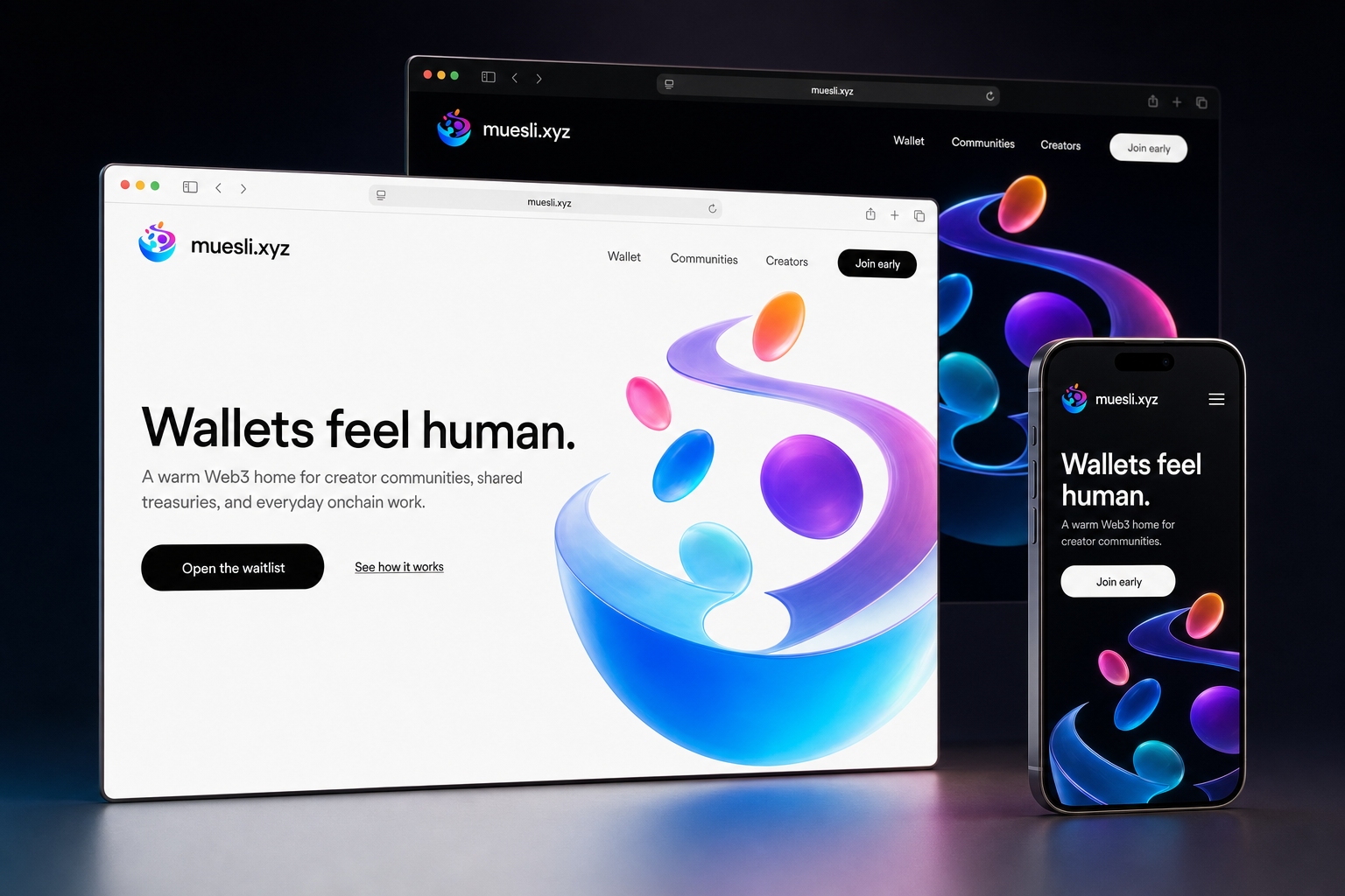 muesli.xyz website concept preview