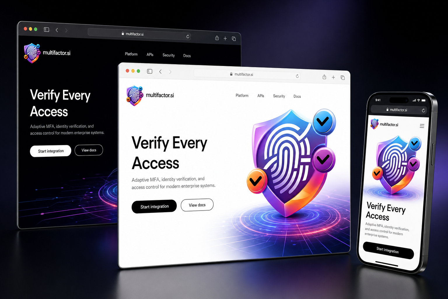 multifactor.si website concept preview