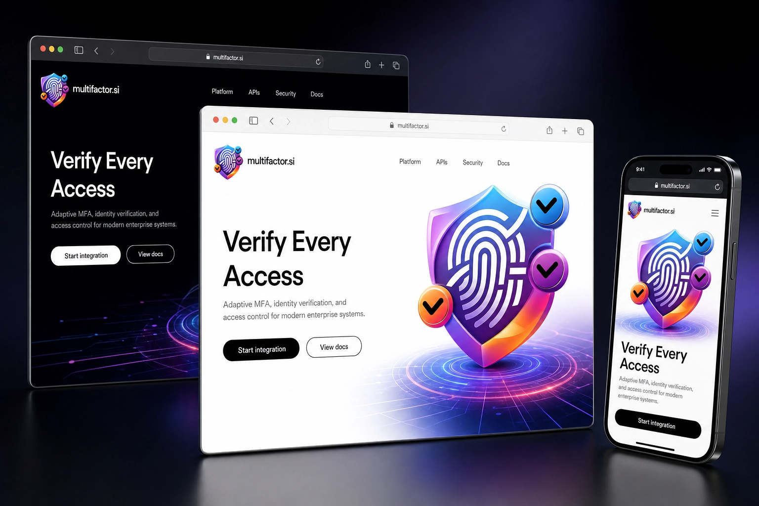multifactor.si website concept preview