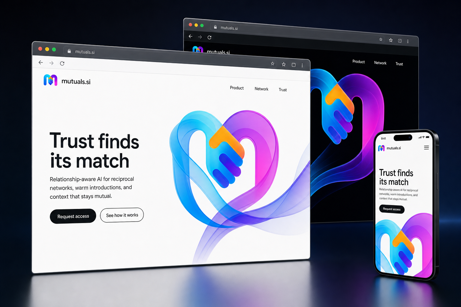 mutuals.si website concept preview enlarged