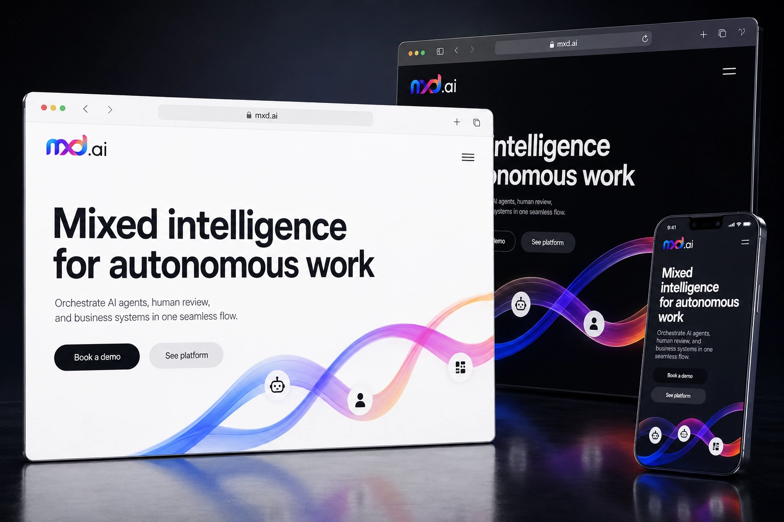 mxd.ai website concept preview