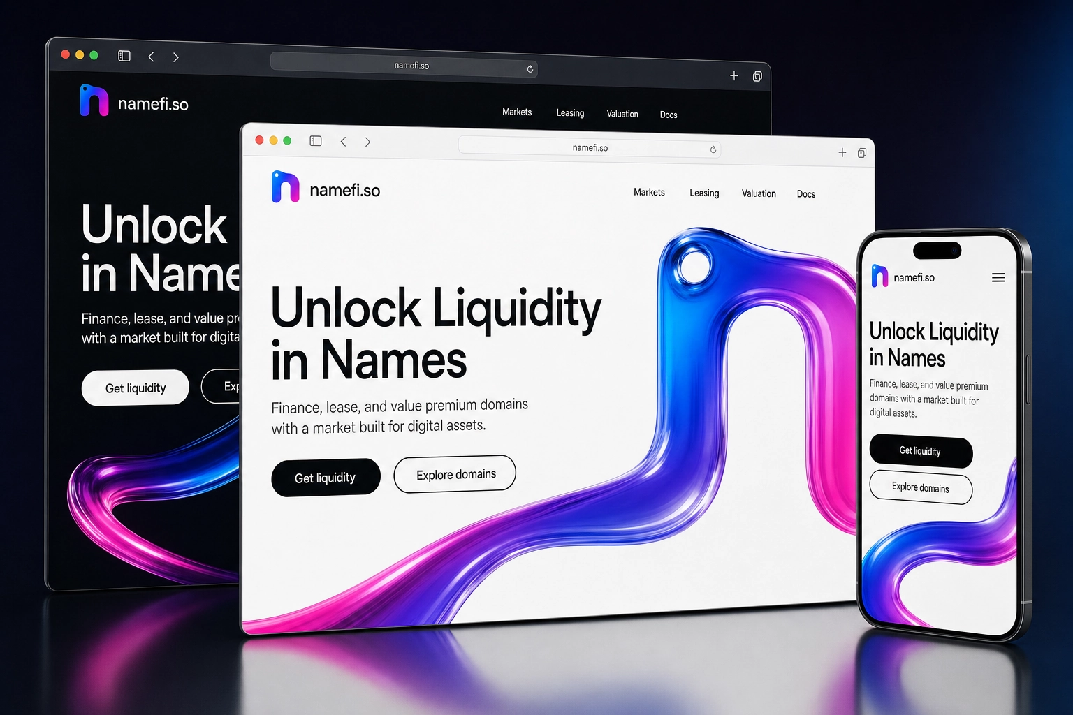 namefi.so website concept preview