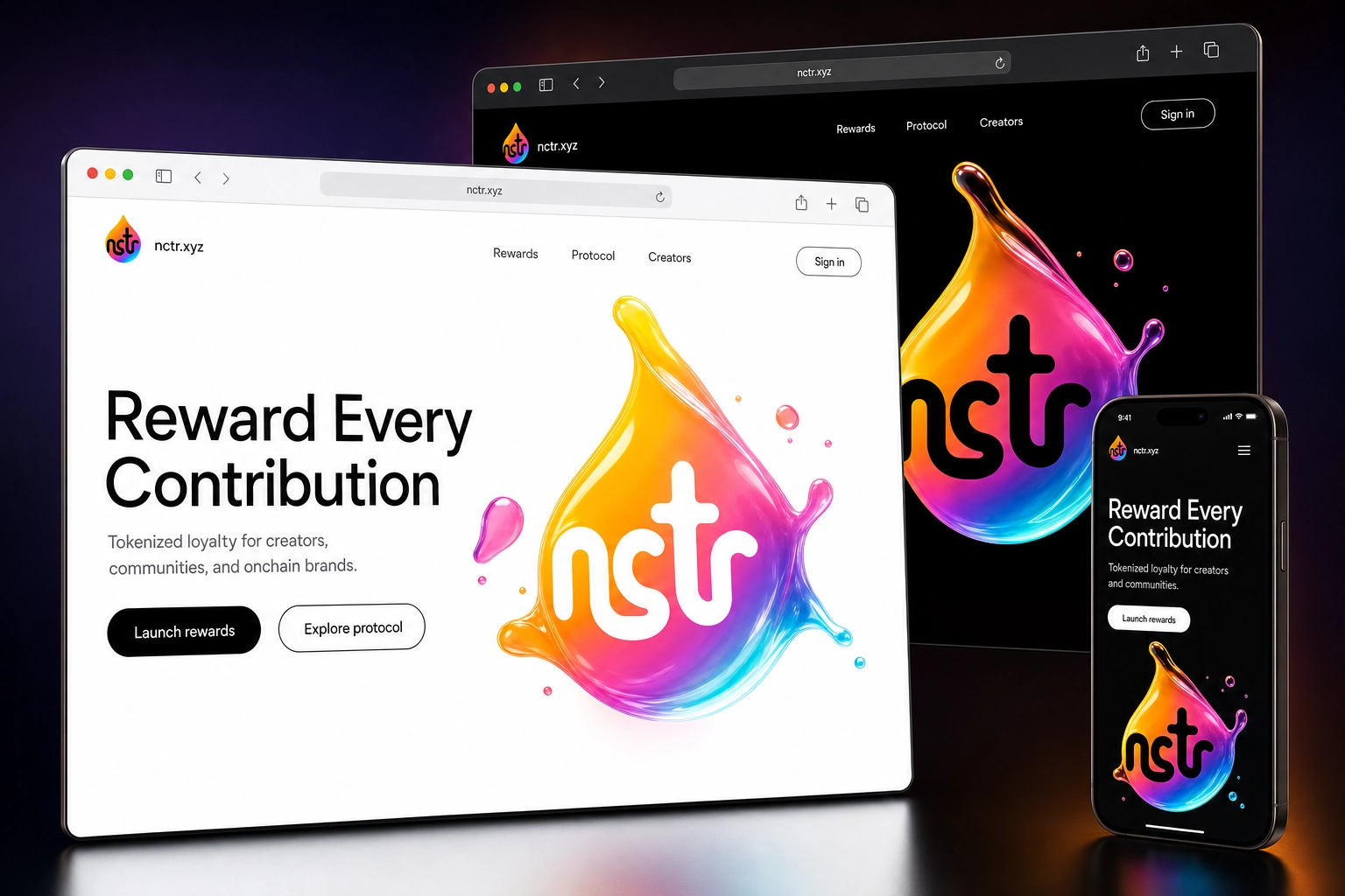nctr.xyz website concept preview