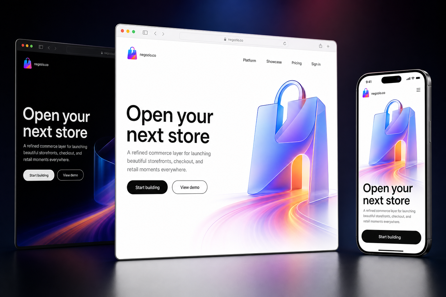 negozio.co website concept preview