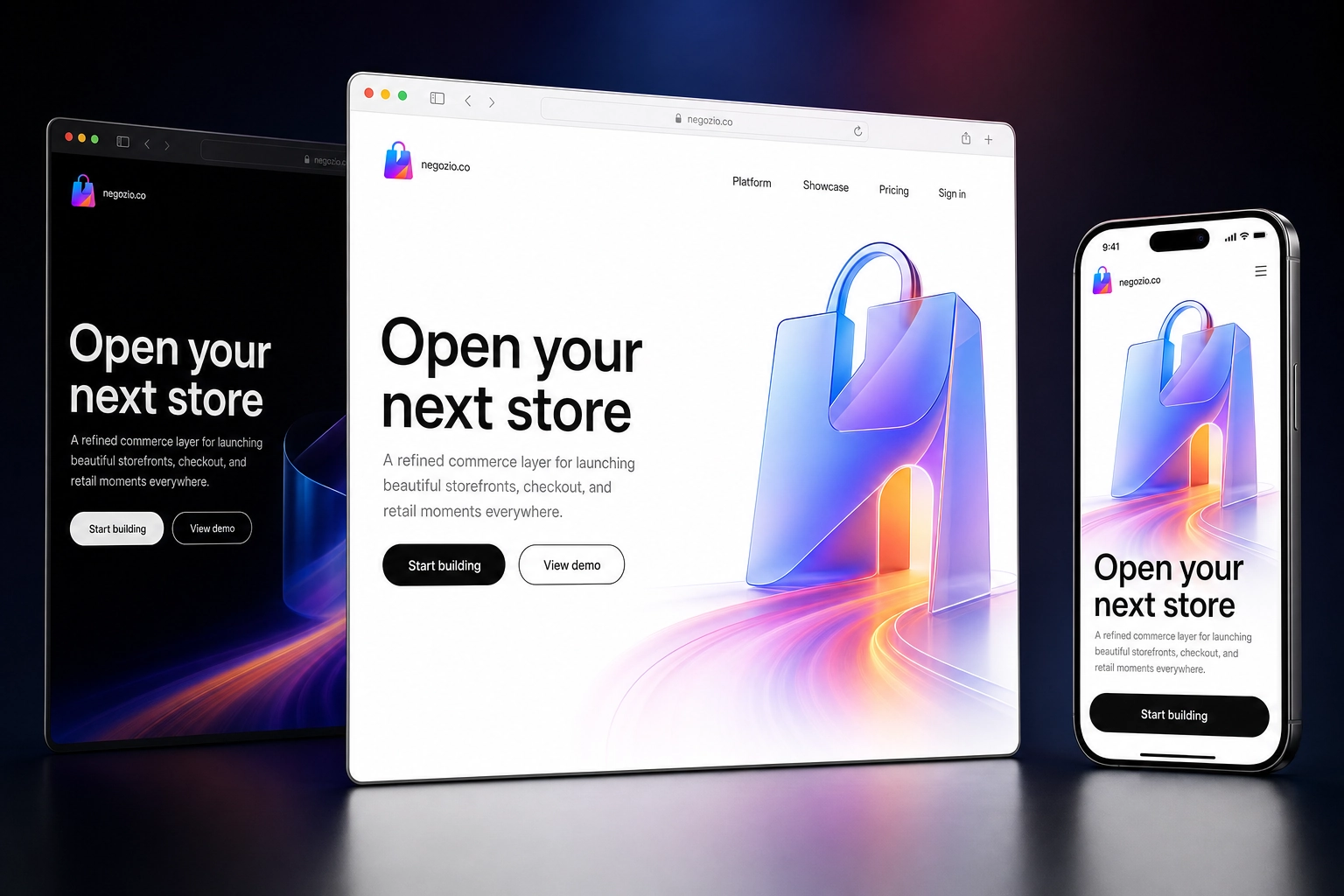 negozio.co website concept preview