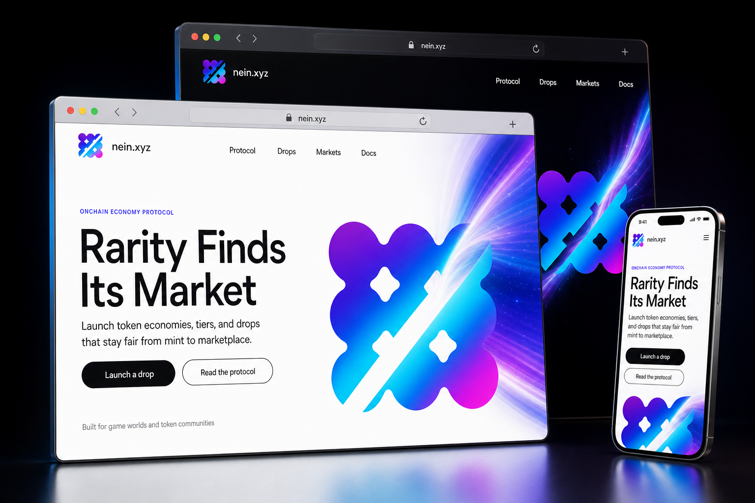 nein.xyz website concept preview enlarged