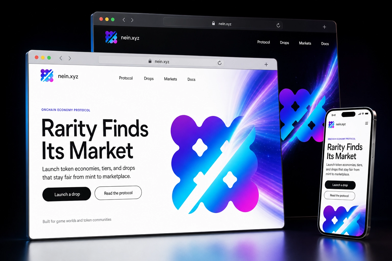 nein.xyz website concept preview