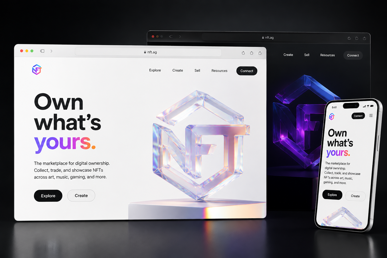 nft.ag website concept preview