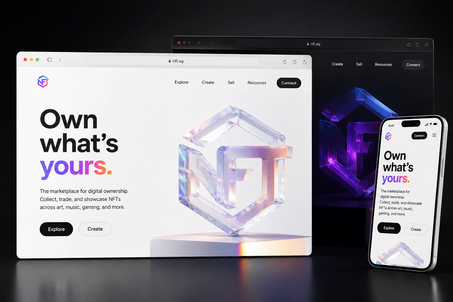 nft.ag website concept preview