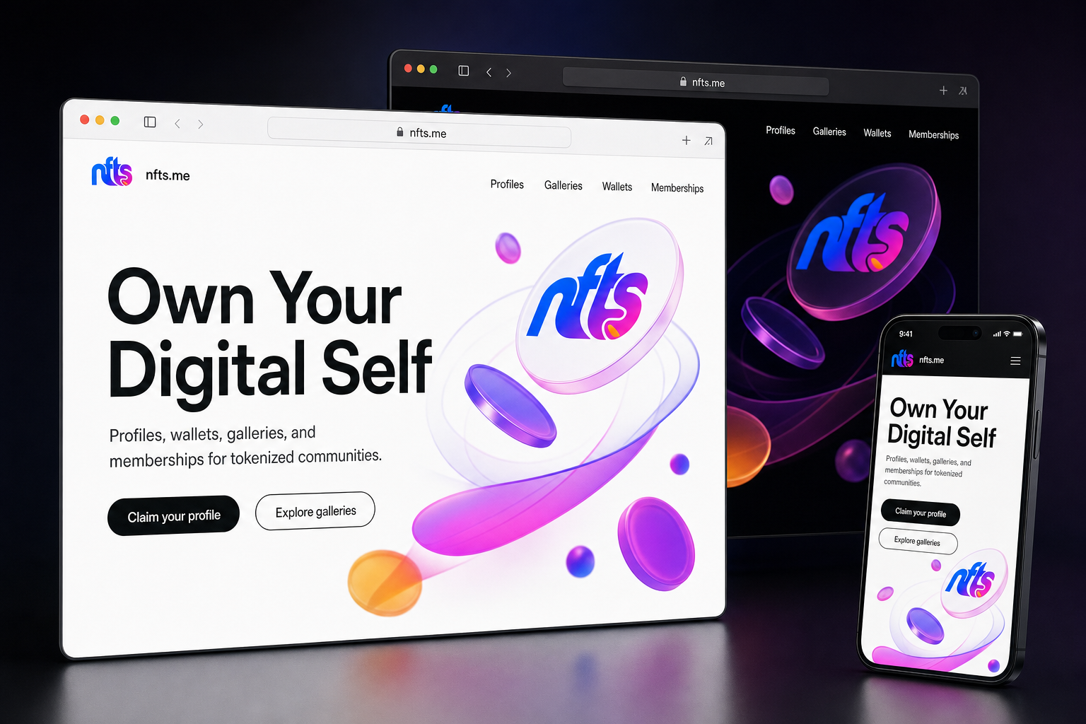 nfts.me website concept preview enlarged