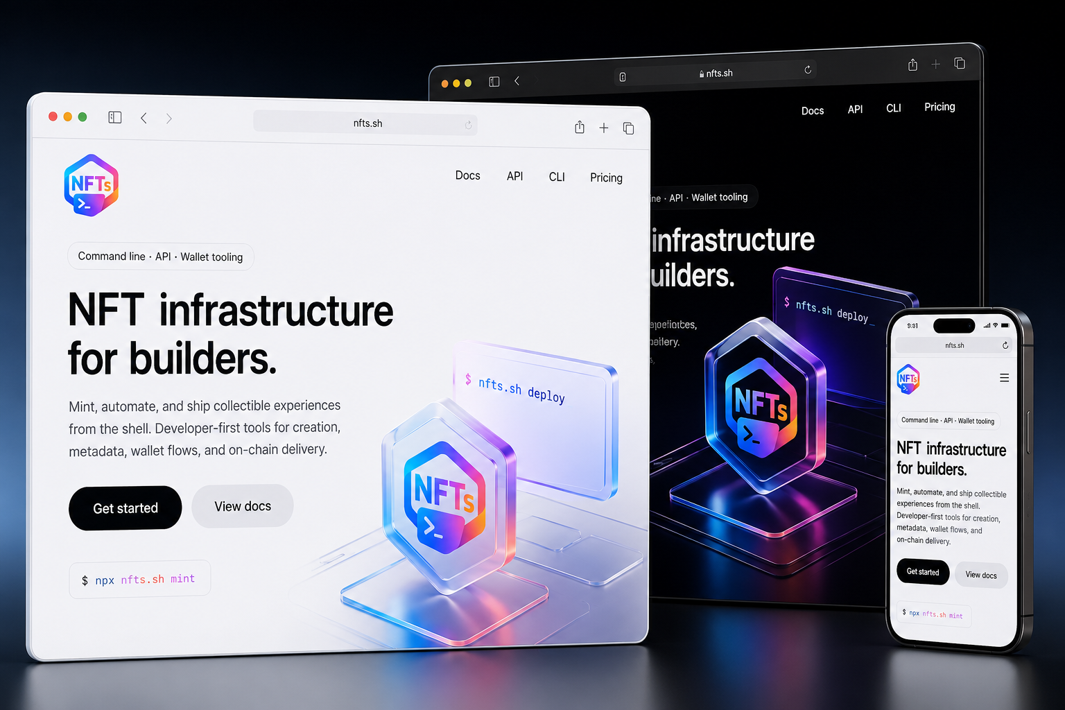 nfts.sh website concept preview