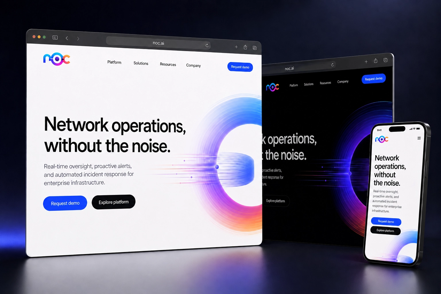 noc.ai website concept preview