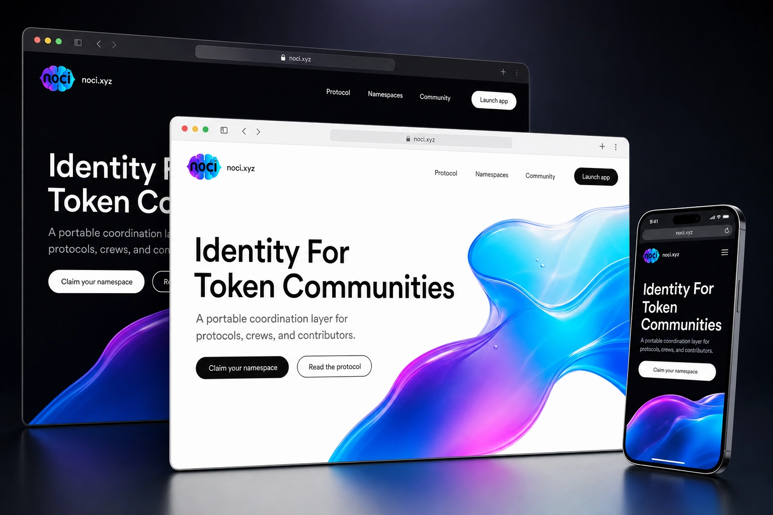 noci.xyz website concept preview