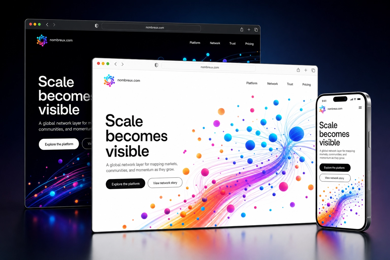 nombreux.com website concept preview