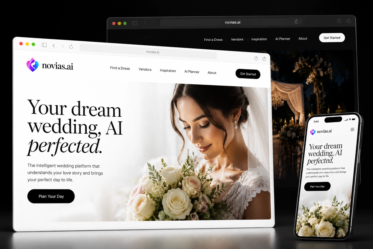 novias.ai website concept preview