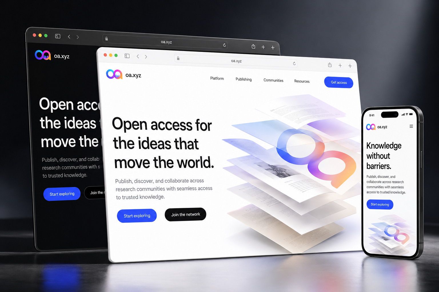 oa.xyz website concept preview