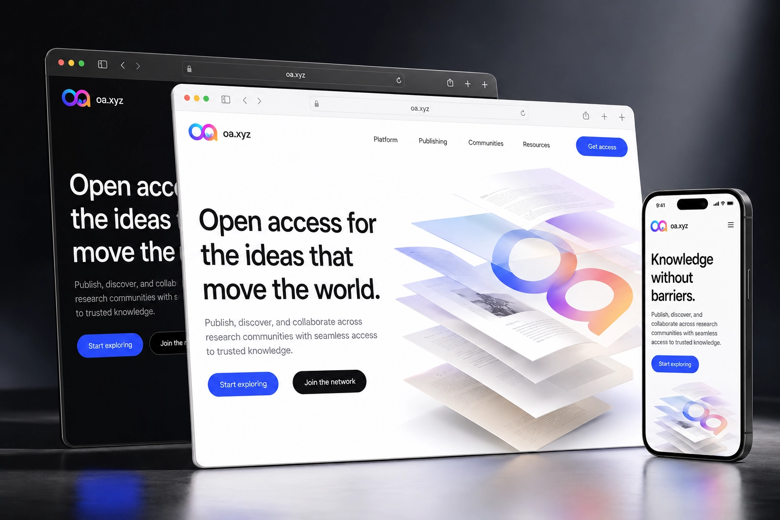 oa.xyz website concept preview