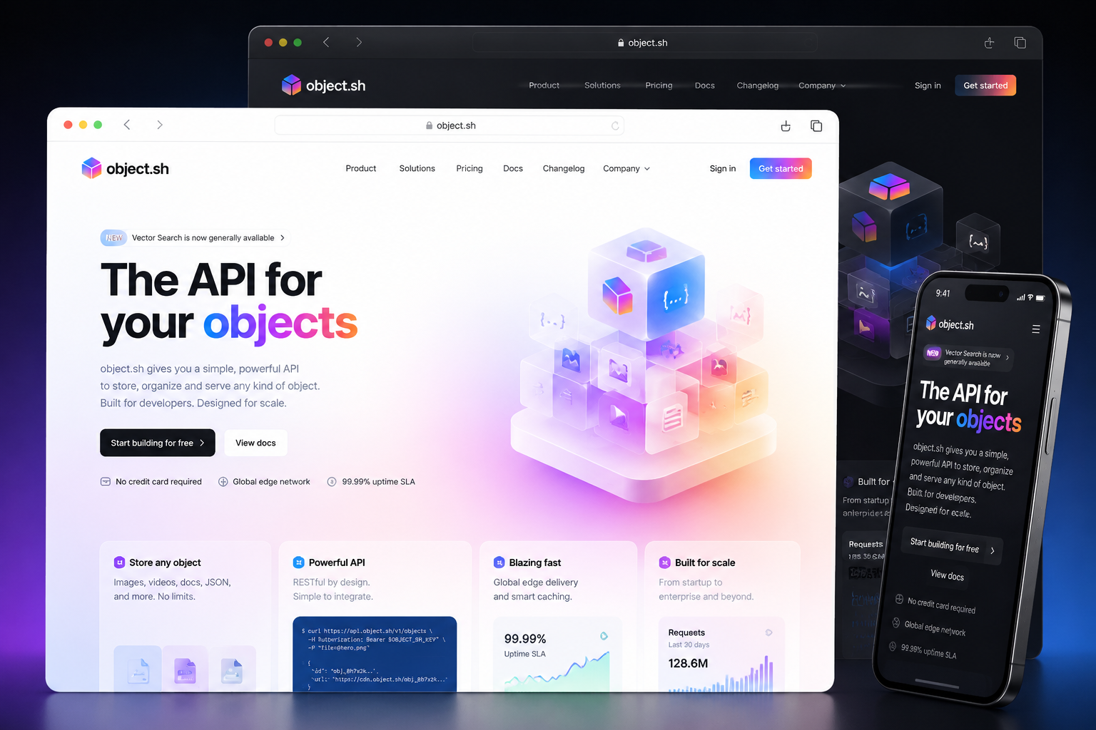 object.sh website concept preview