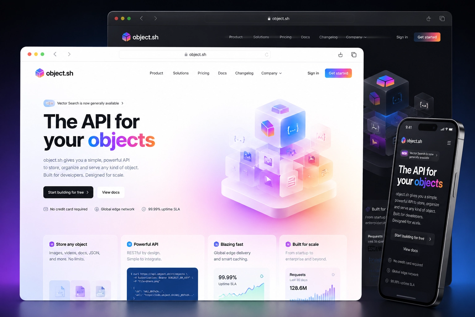 object.sh website concept preview