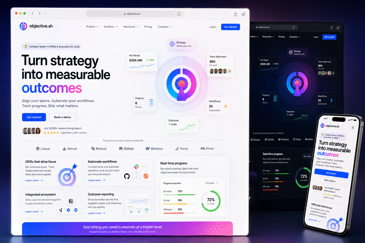objective.sh website concept preview