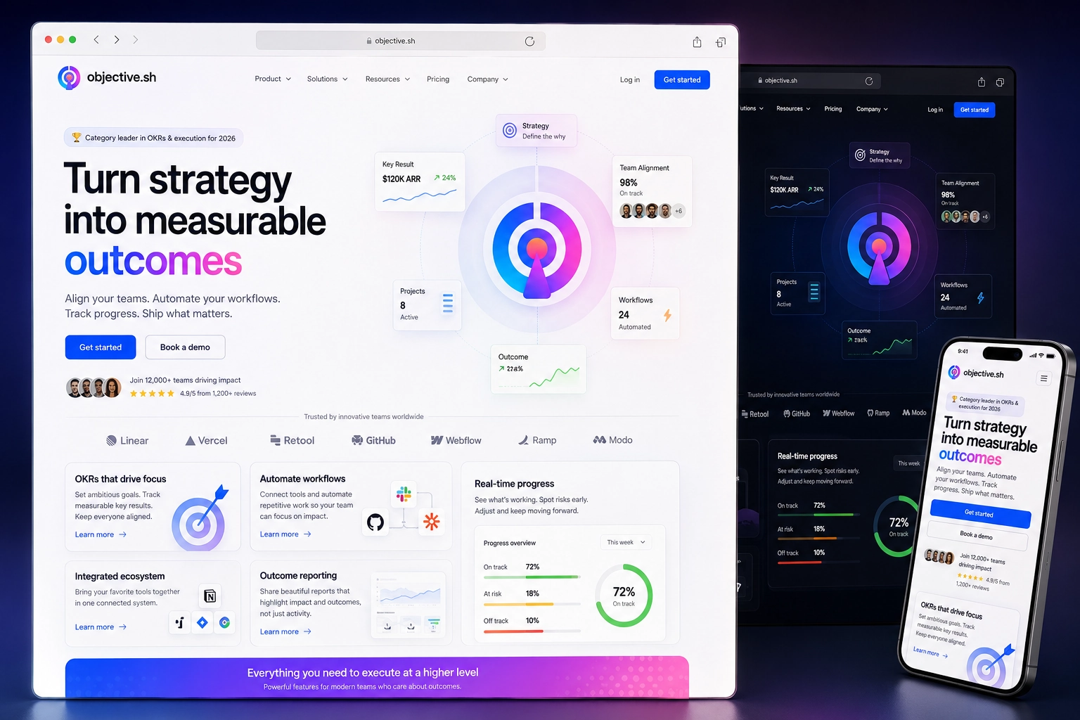 objective.sh website concept preview
