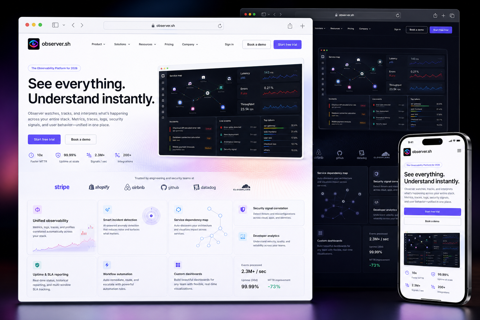 observer.sh website concept preview