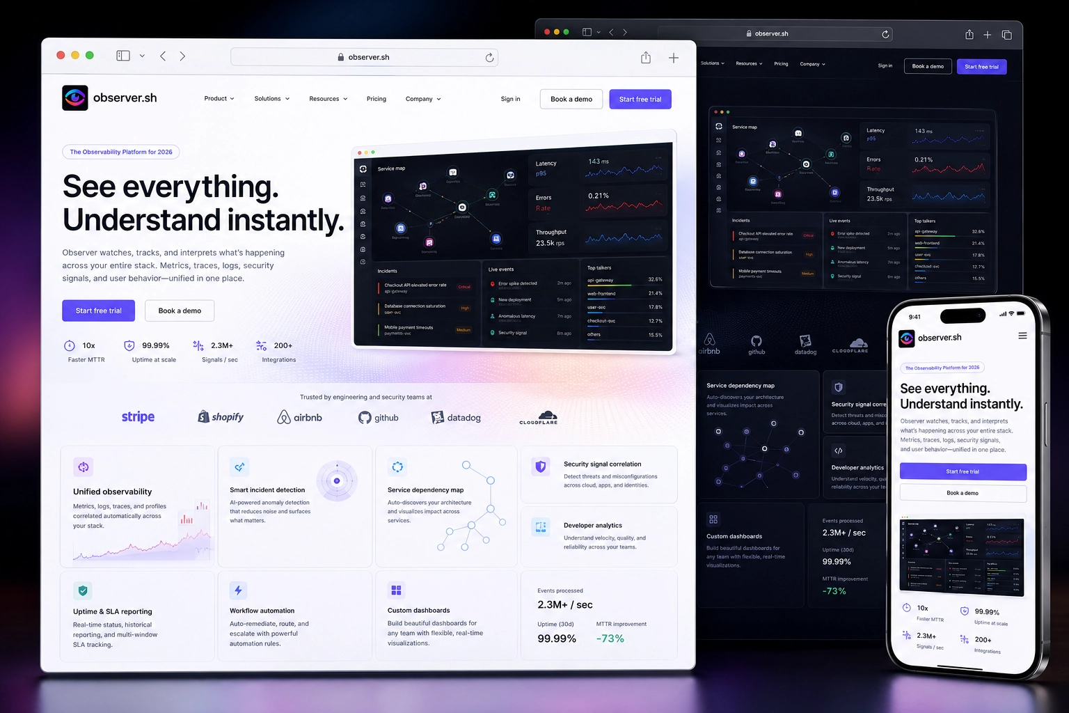 observer.sh website concept preview