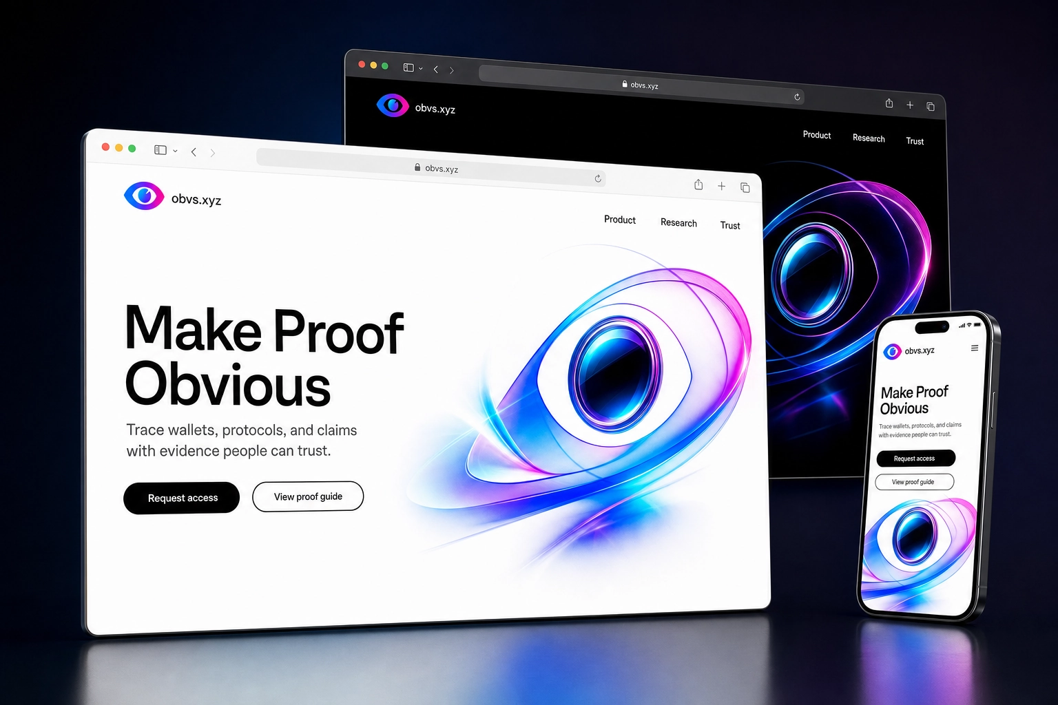 obvs.xyz website concept preview