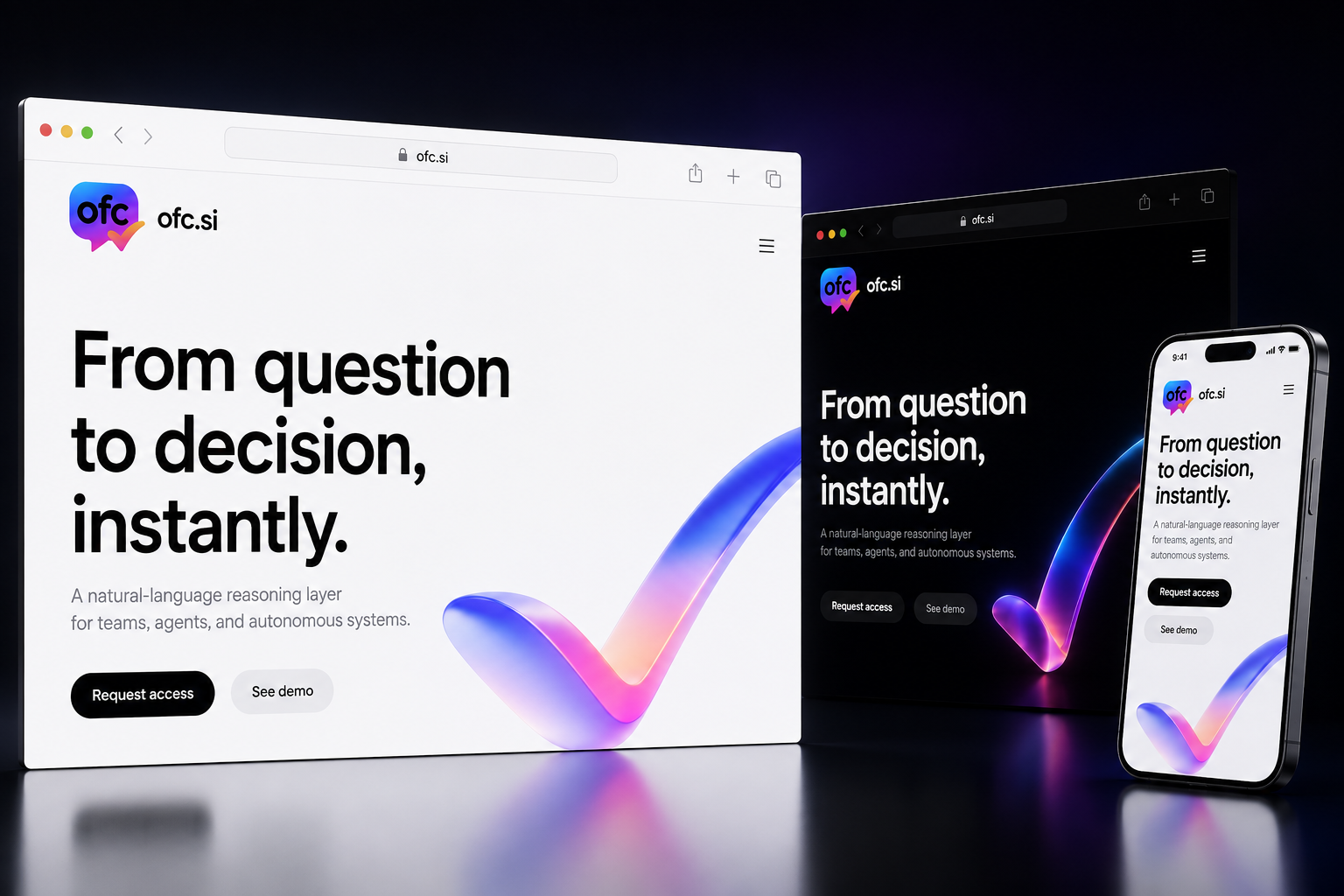 ofc.si website concept preview