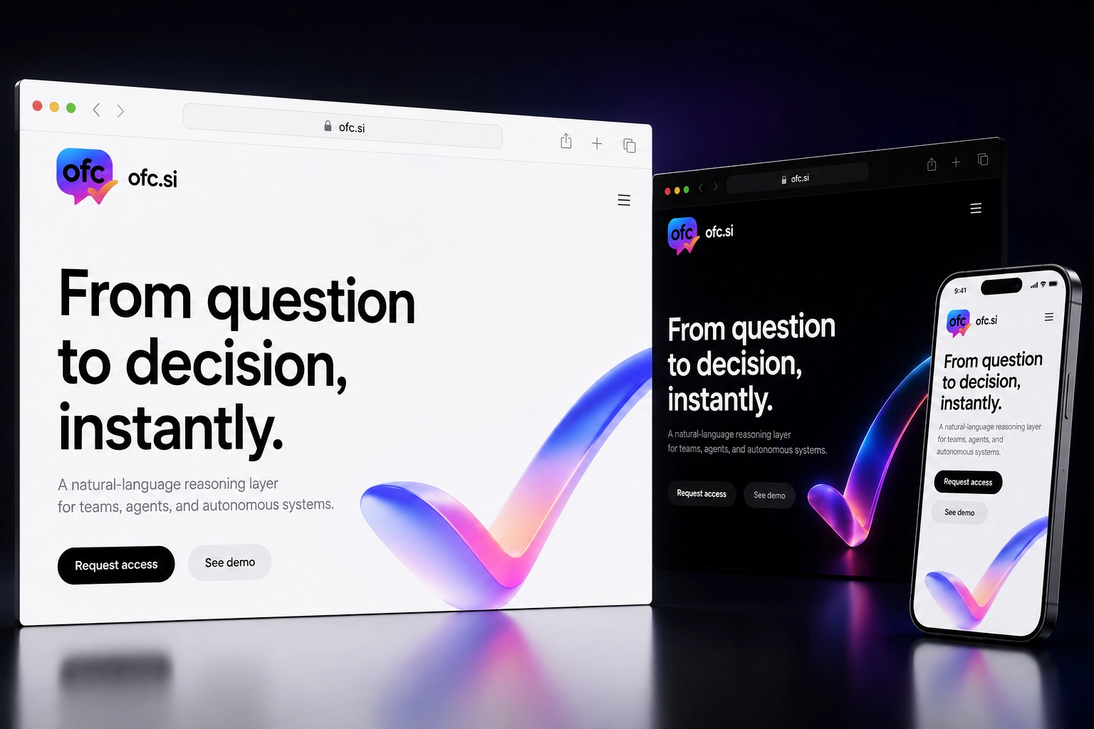ofc.si website concept preview