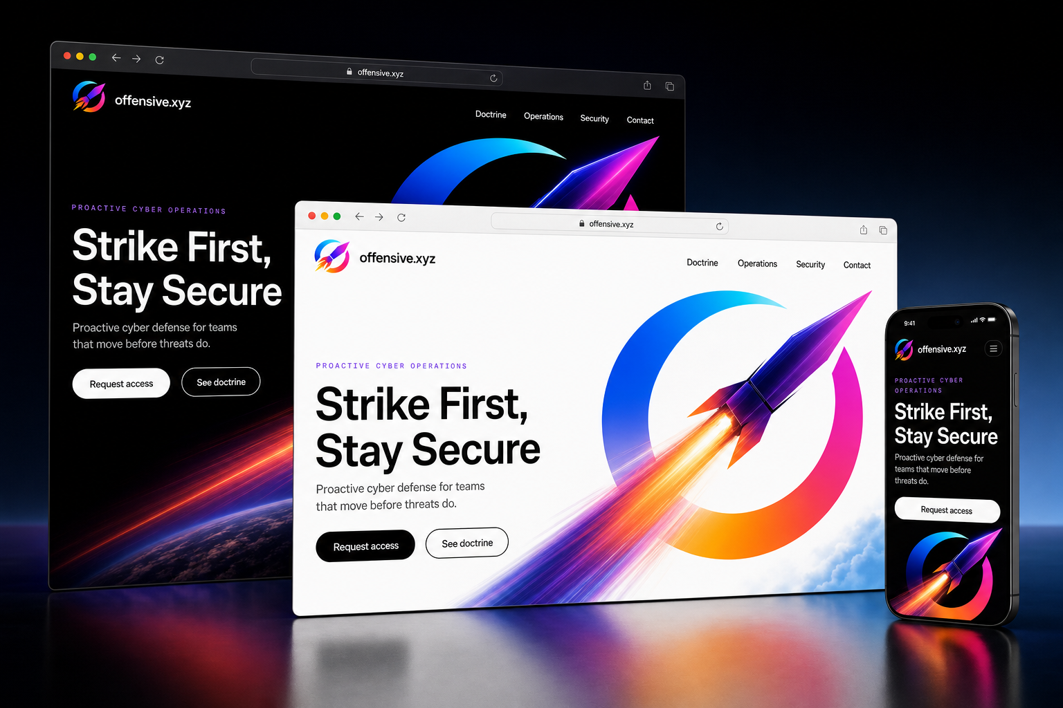 offensive.xyz website concept preview enlarged