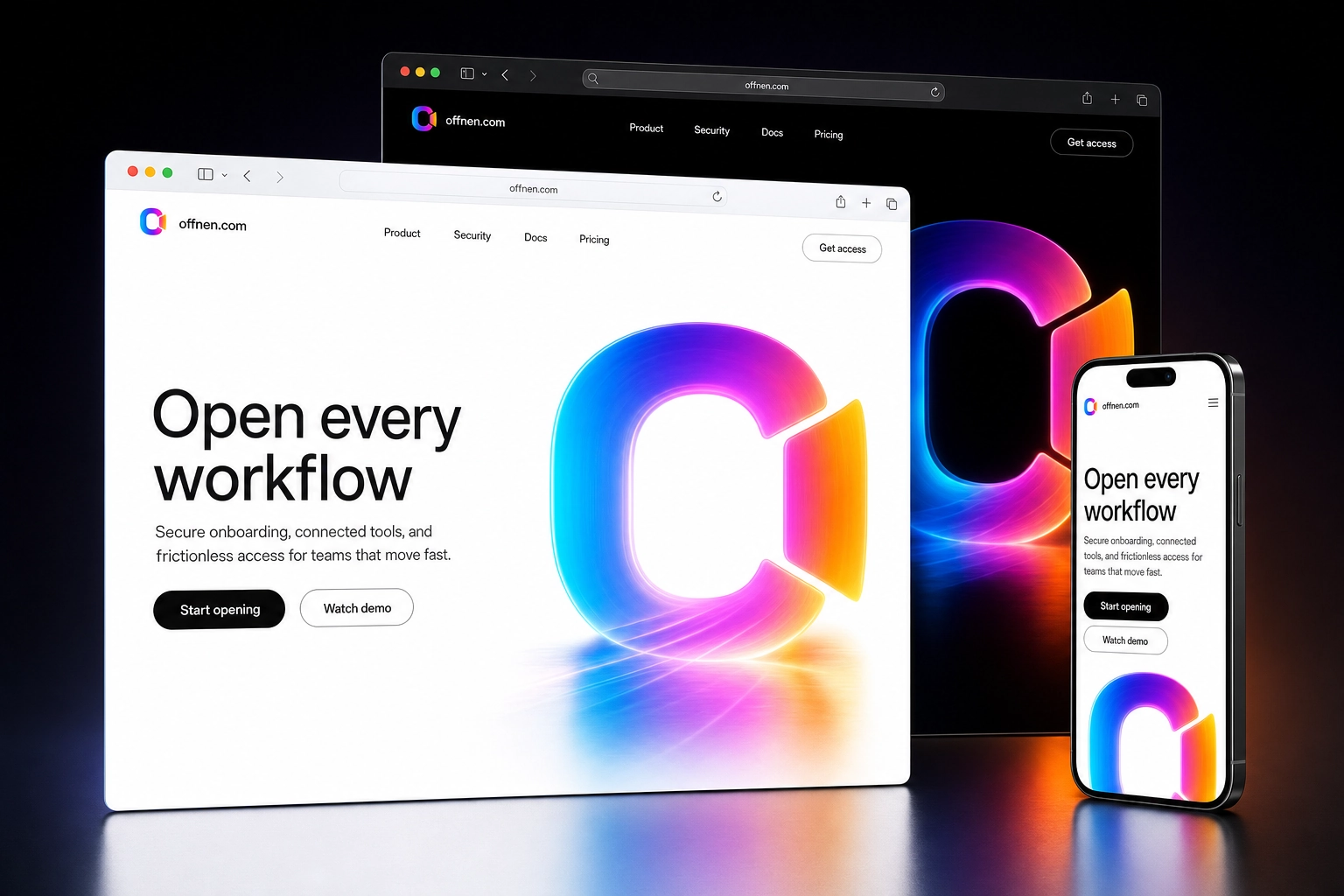 offnen.com website concept preview