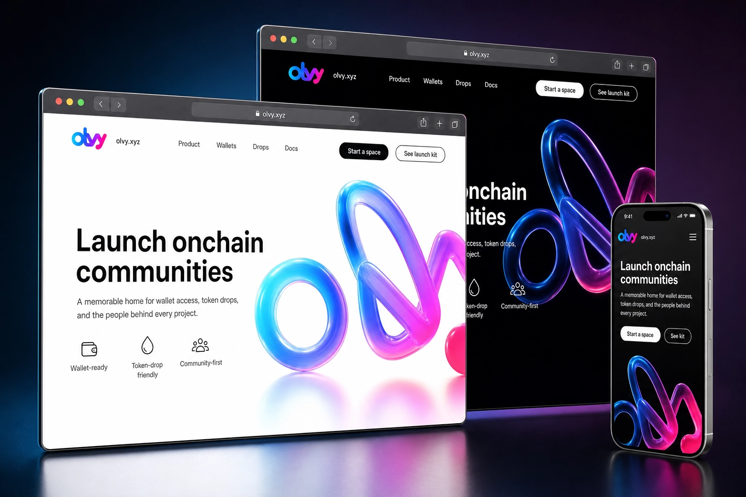 olvy.xyz website concept preview