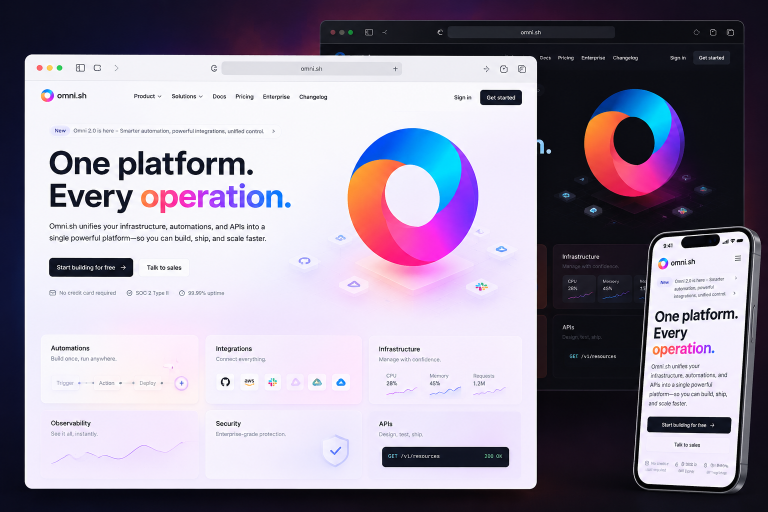 omni.sh website concept preview