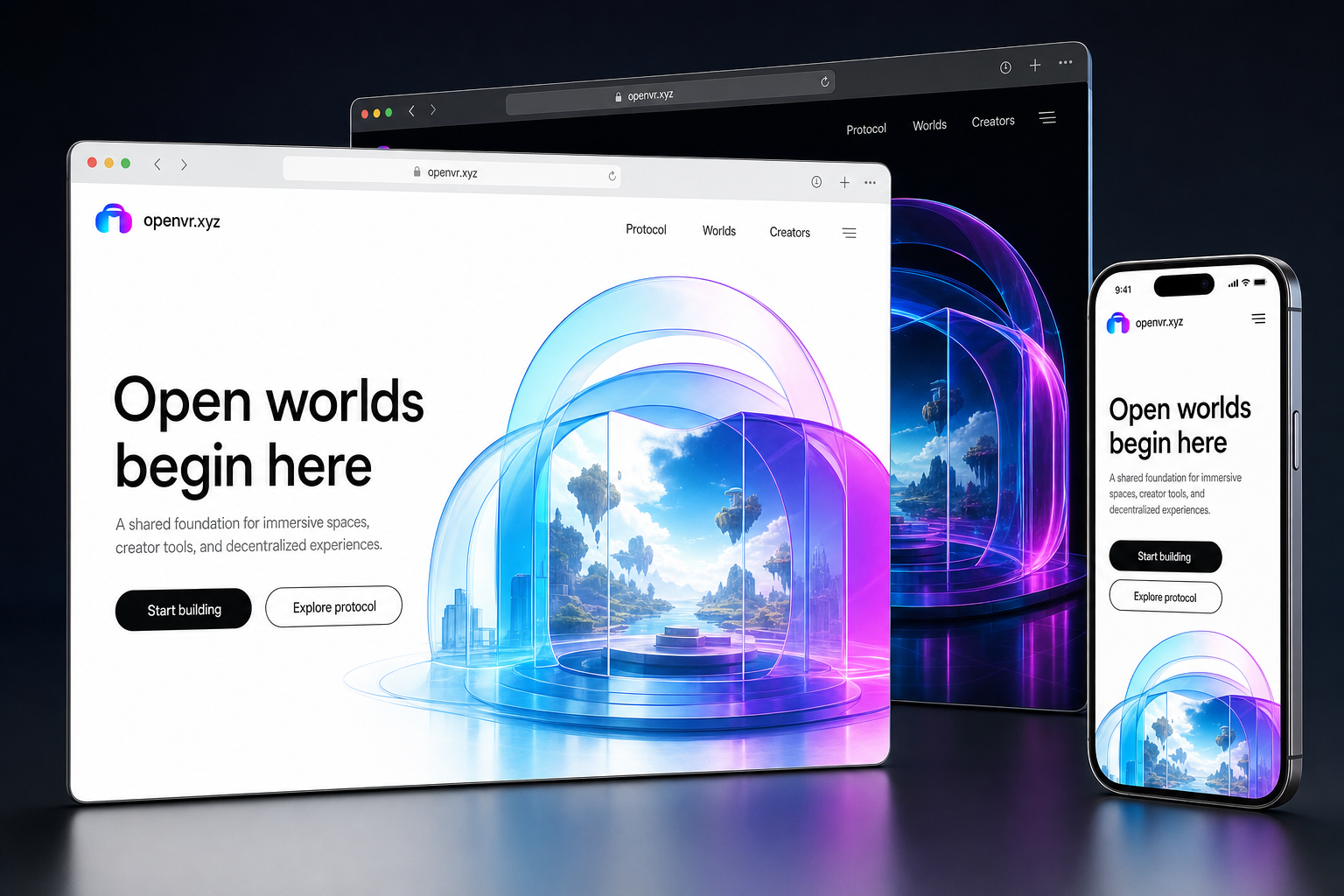openvr.xyz website concept preview enlarged