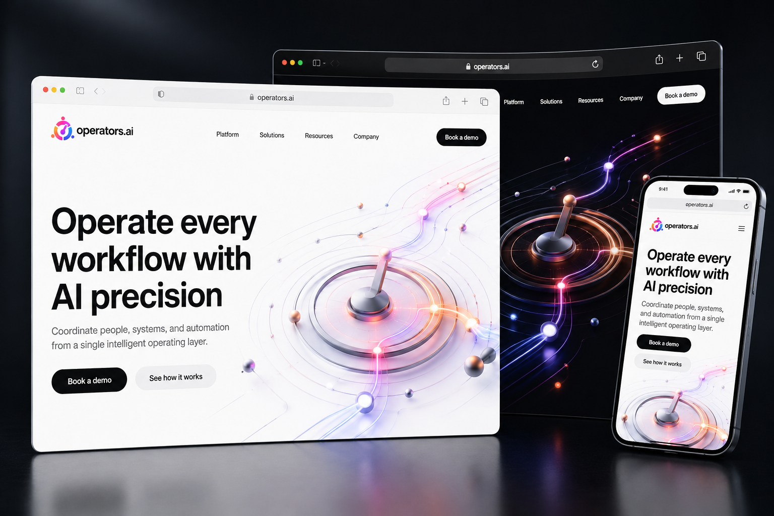 operators.ai website concept preview
