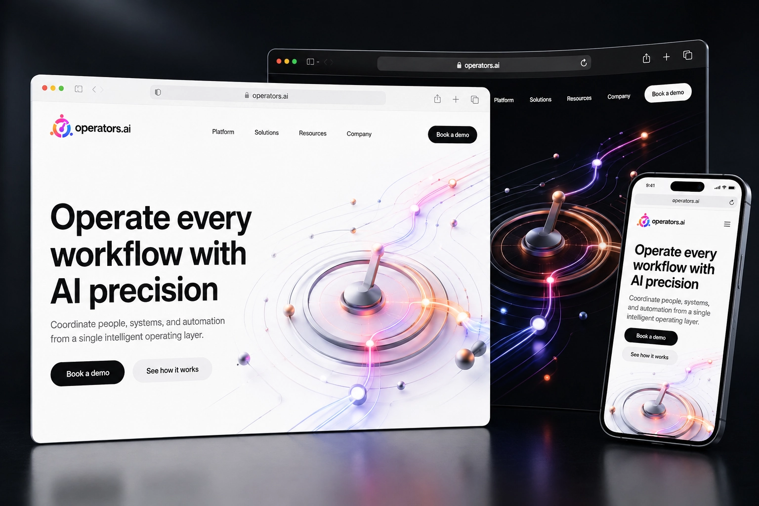 operators.ai website concept preview