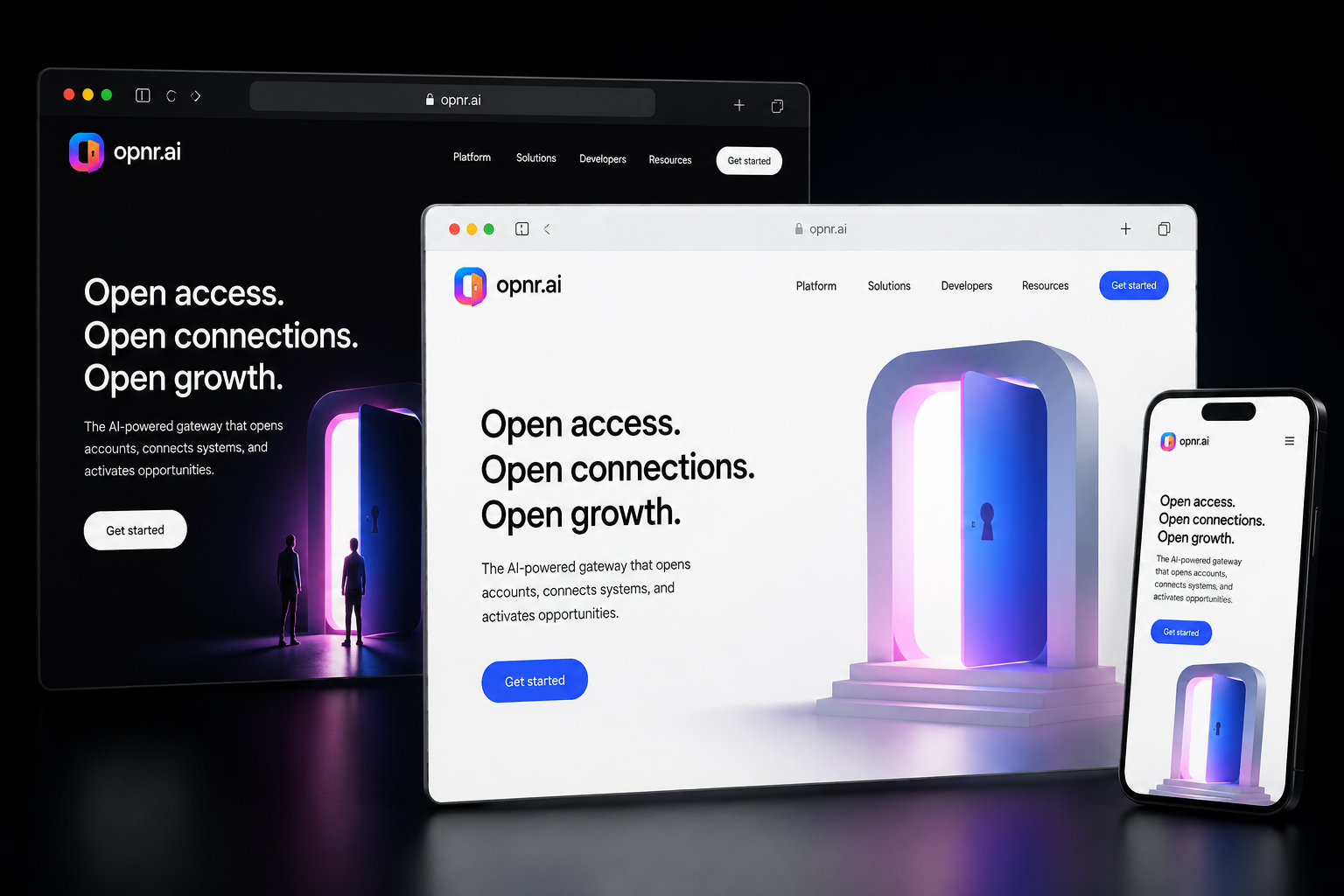opnr.ai website concept preview