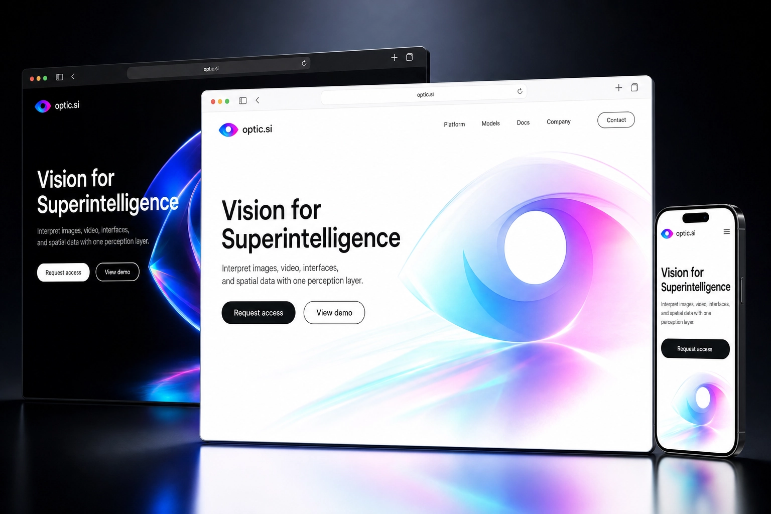 optic.si website concept preview