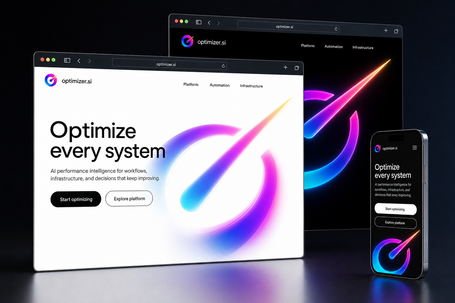 optimizer.si website concept preview