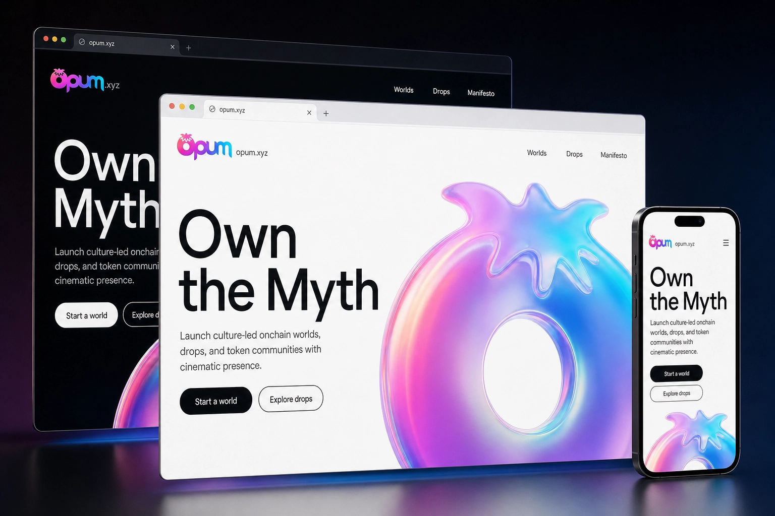 opum.xyz website concept preview