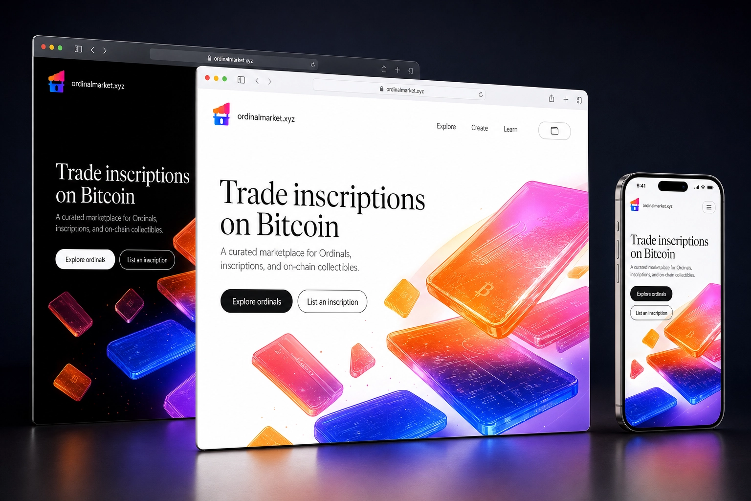 ordinalmarket.xyz website concept preview