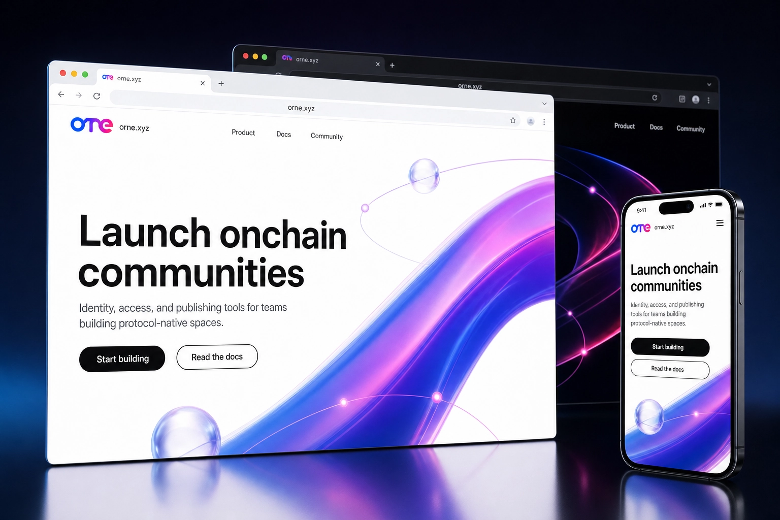 orne.xyz website concept preview